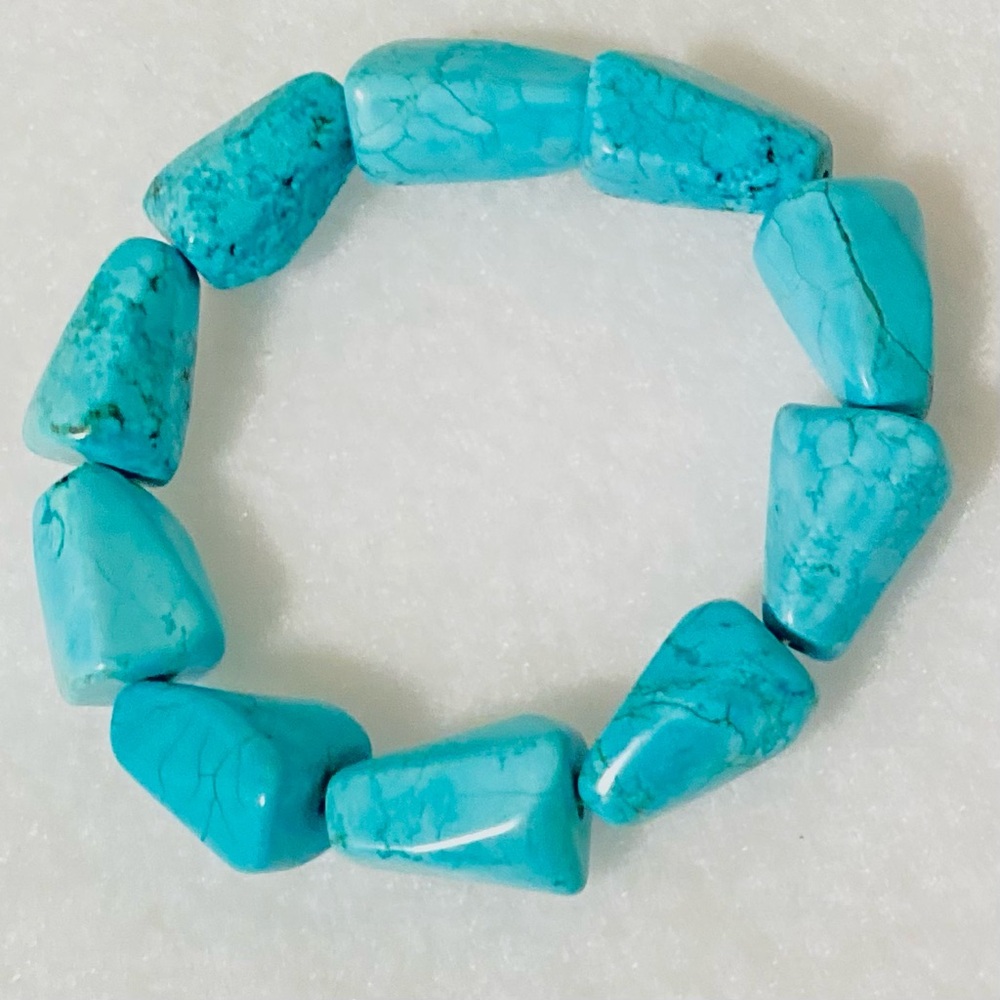 Bracelet Handmade Chunky Turquoise Statement NWOT
